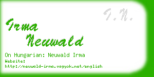 irma neuwald business card